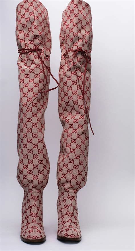 fashion monogram gucci|gucci monogram thigh high boots.